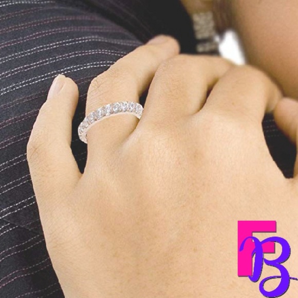 *NEW!* 3MM Rose, Yellow or White Gold Anniversary/Eternity Band - Picture 10 of 13